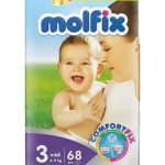 MOLFIX- Couches bébé midi 68 unités